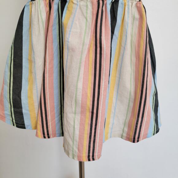 Taylor & Sage Linen Tank Striped Battenberg Lace High Neck Women Small - Picture 5 of 12